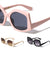 Lowered Temple Fashion Geometric Butterfly Wholesale Sunglasses