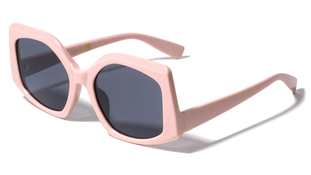 Lowered Temple Fashion Geometric Butterfly Wholesale Sunglasses