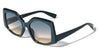 Lowered Temple Fashion Geometric Butterfly Wholesale Sunglasses