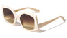 Lowered Temple Fashion Geometric Butterfly Wholesale Sunglasses