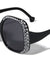 Oversized Faux Rhinestone Inverted Butterfly Wholesale Sunglasses