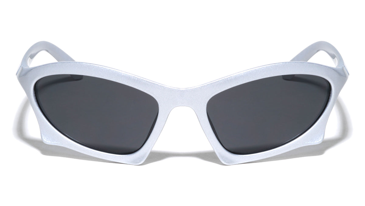Bottom Legs Frame Futuristic Oval Wholesale Sunglasses