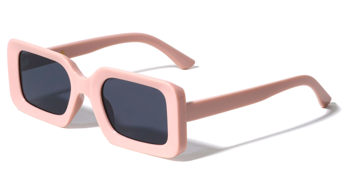 Angled Top Frame Retro Rounded Rectangle Wholesale Sunglasses