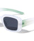 Crystal Color Frame Retro Rectangle Wholesale Sunglasses