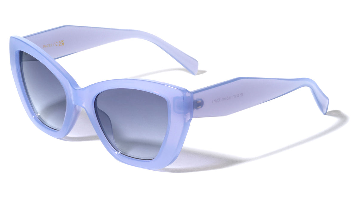 Pastel Crystal Color Frame Retro Geometric Cat Eye Wholesale Sunglasses