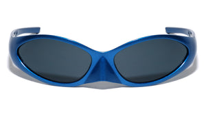 Futuristic Nose Shield Oval Lens Wrap Around Wholesale Sunglasses