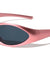 Futuristic Nose Shield Oval Lens Wrap Around Wholesale Sunglasses