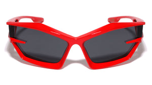 Futuristic Side Temple Shield Lens Geometric Wholesale Sunglasses