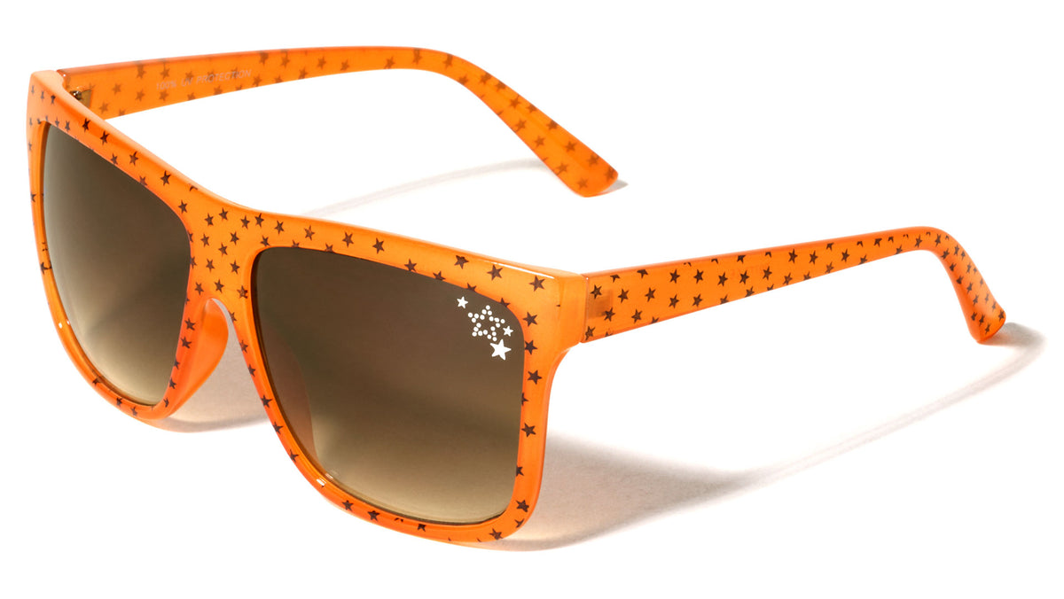Star Pattern Pint Classic Square Wholesale Sunglasses