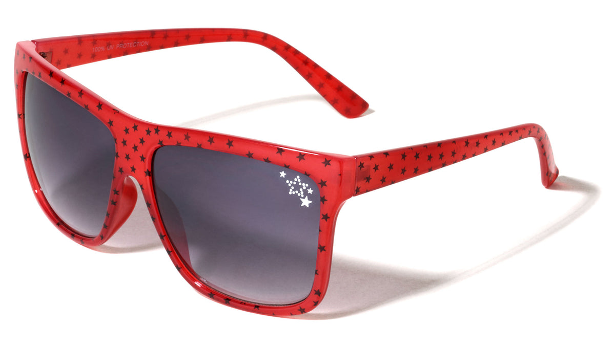 Star Pattern Pint Classic Square Wholesale Sunglasses