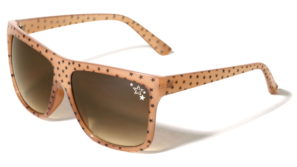 Star Pattern Pint Classic Square Wholesale Sunglasses