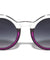 Solid Brow Line Retro Round  Wholesale Bulk Sunglasses