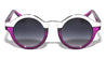 Solid Brow Line Retro Round  Wholesale Bulk Sunglasses