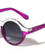Solid Brow Line Retro Round  Wholesale Bulk Sunglasses