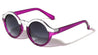 Solid Brow Line Retro Round  Wholesale Bulk Sunglasses