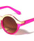 Solid Brow Line Retro Round  Wholesale Bulk Sunglasses