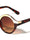 Solid Brow Line Retro Round  Wholesale Bulk Sunglasses