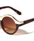 Solid Brow Line Retro Round  Wholesale Bulk Sunglasses