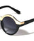 Solid Brow Line Retro Round  Wholesale Bulk Sunglasses