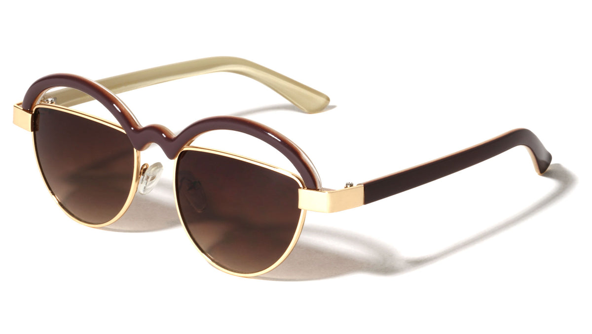 Half Moon Single Browline Wholesale Bulk Sunglasses