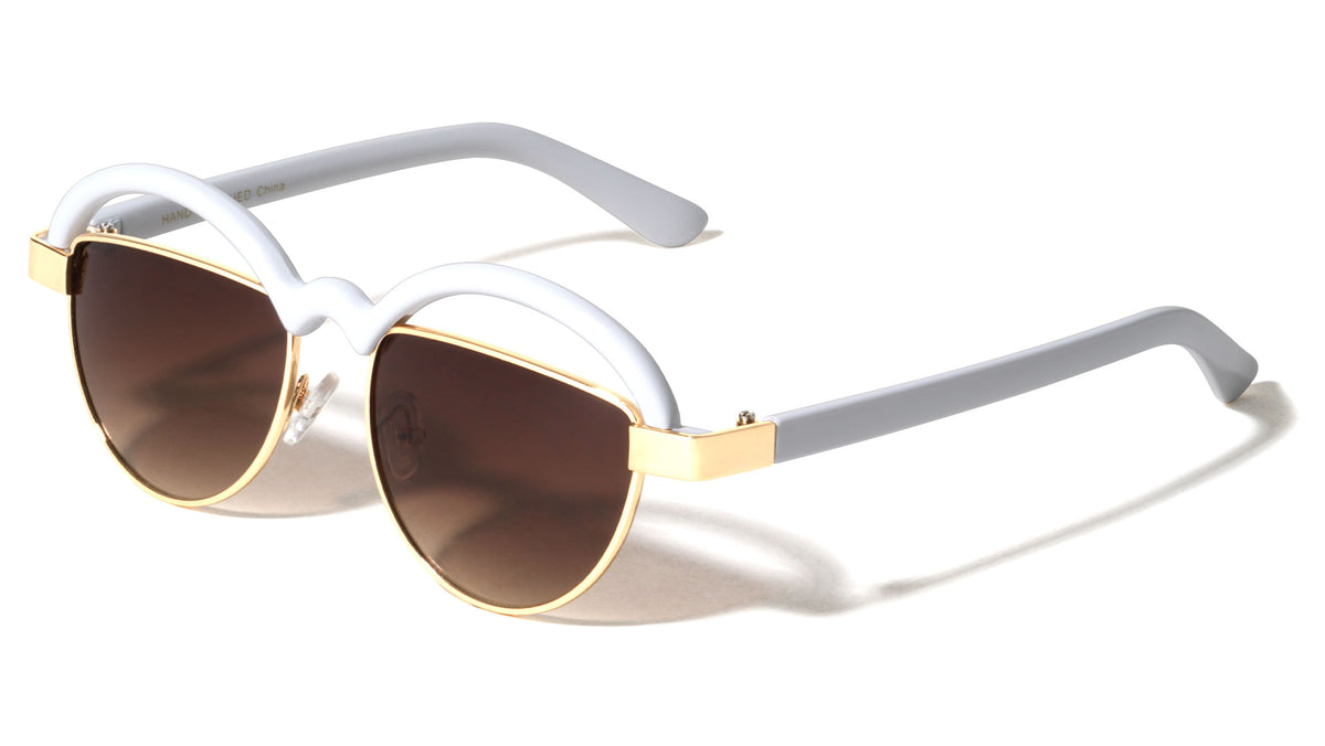 Half Moon Single Browline Wholesale Bulk Sunglasses
