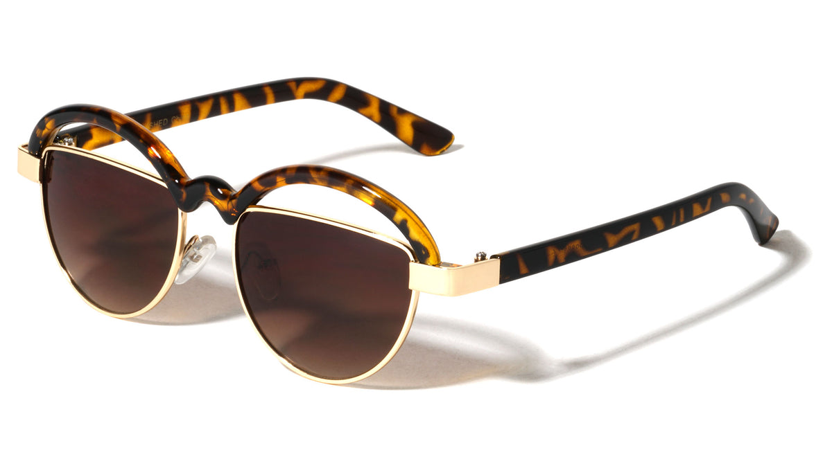 Half Moon Single Browline Wholesale Bulk Sunglasses
