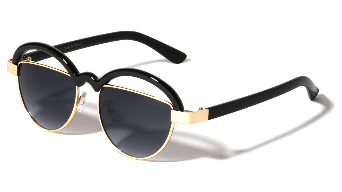 Half Moon Single Browline Wholesale Bulk Sunglasses