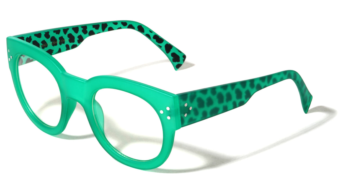 Retro Animal Pattern Clear Lens Wholesale Bulk Glasses