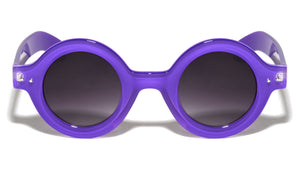 Crystal Color Frame Round Retro Wholesale Bulk Sunglasses