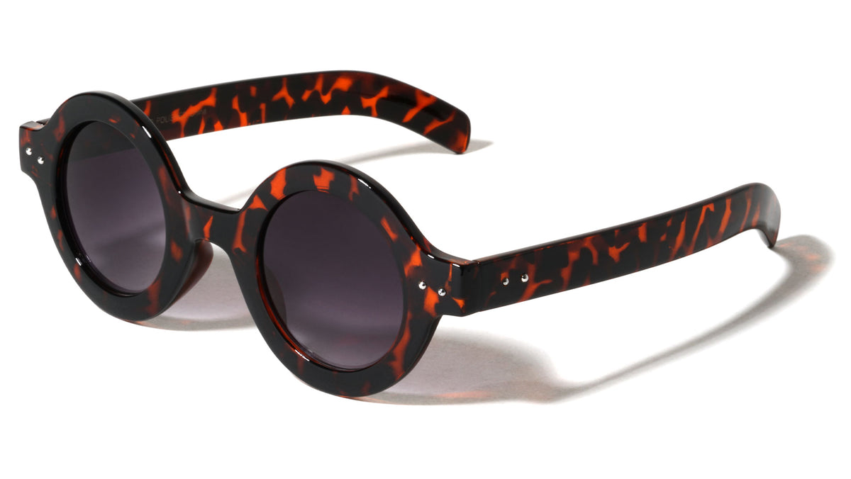 Crystal Color Frame Round Retro Wholesale Bulk Sunglasses