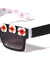 Squared Flower Accent Wholesale Sunglasses