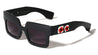 Squared Flower Accent Wholesale Sunglasses