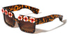 Squared Flower Accent Wholesale Sunglasses