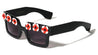 Squared Flower Accent Wholesale Sunglasses