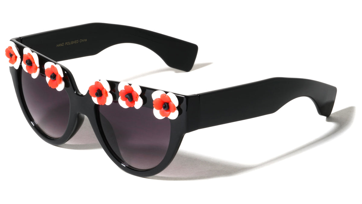 Cat Eye Flower Wholesale Sunglasses