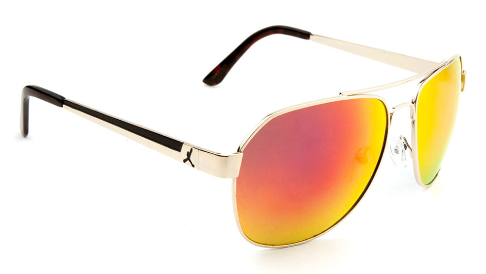 PEACE Aviators Revo Color Block Color Mirror Sunglasses