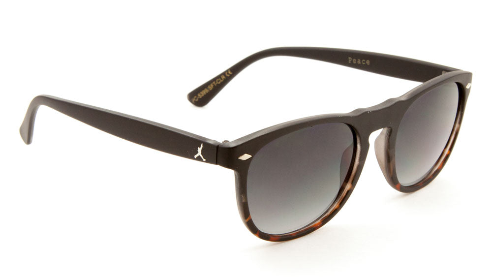 PEACE Plastic Soft Rubber Coating Frame Sunglasses