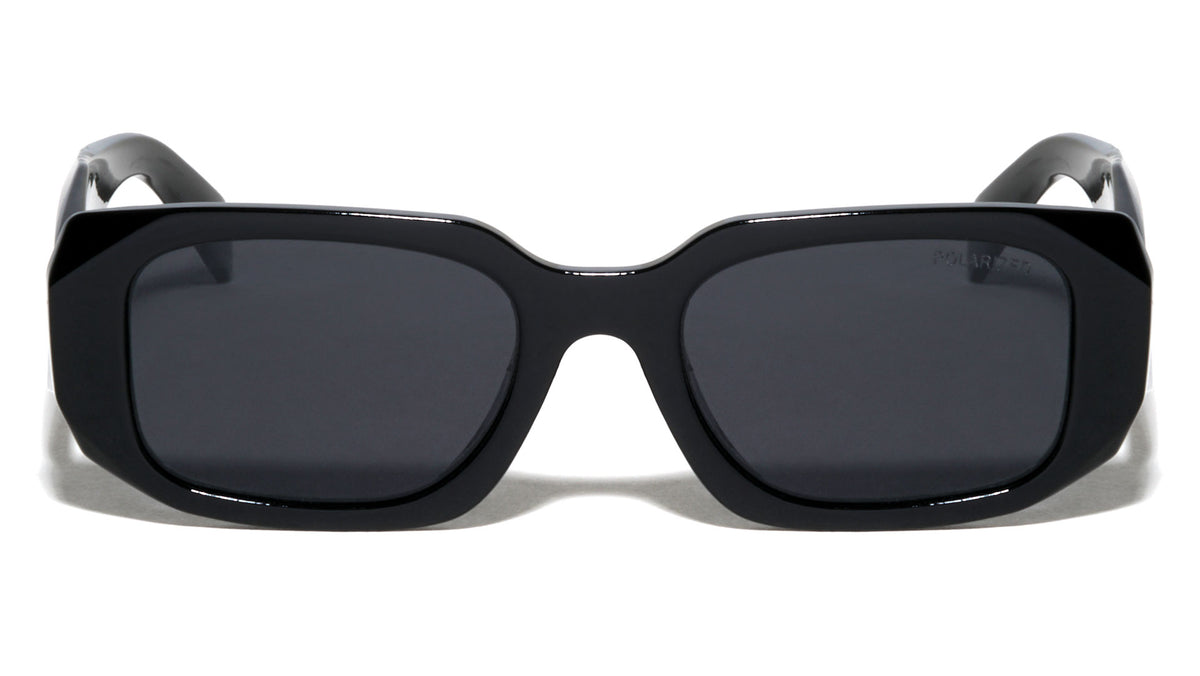 Polarized Geometric Panel Temple Fashion Wide Butterfly Wholesale Sunglasses