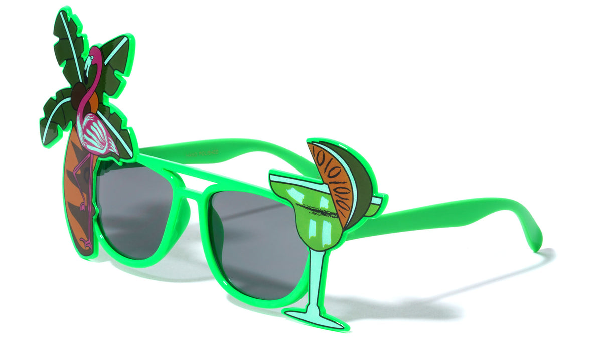 Tropical Vacation Theme Party Glasses