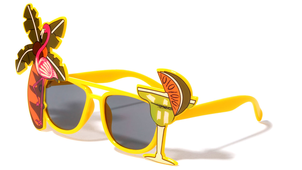 Tropical Vacation Theme Party Glasses