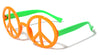 Peace Sign Neon Color Party Wholesale Sunglasses