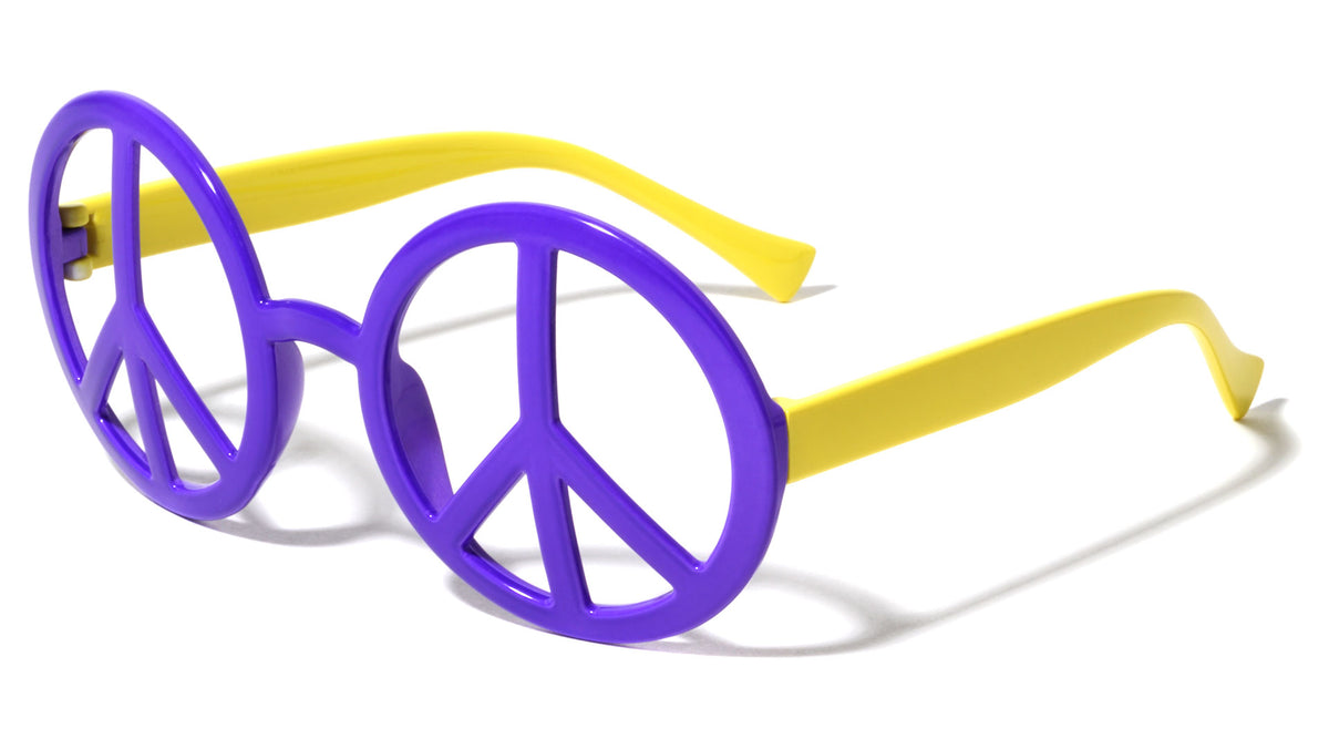 Peace Sign Neon Color Party Wholesale Sunglasses