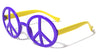 Peace Sign Neon Color Party Wholesale Sunglasses