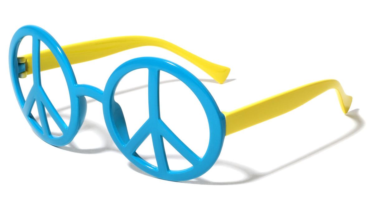 Peace Sign Neon Color Party Wholesale Sunglasses