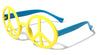 Peace Sign Neon Color Party Wholesale Sunglasses