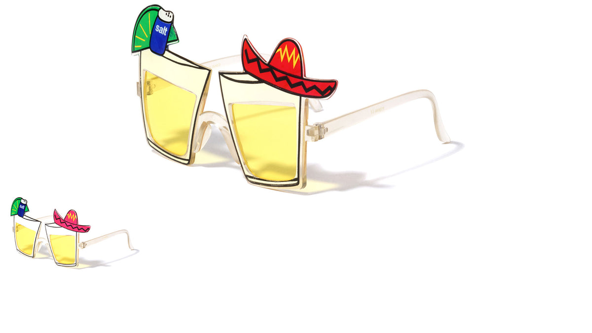 Party Tequila Sombrero Lime Glasses