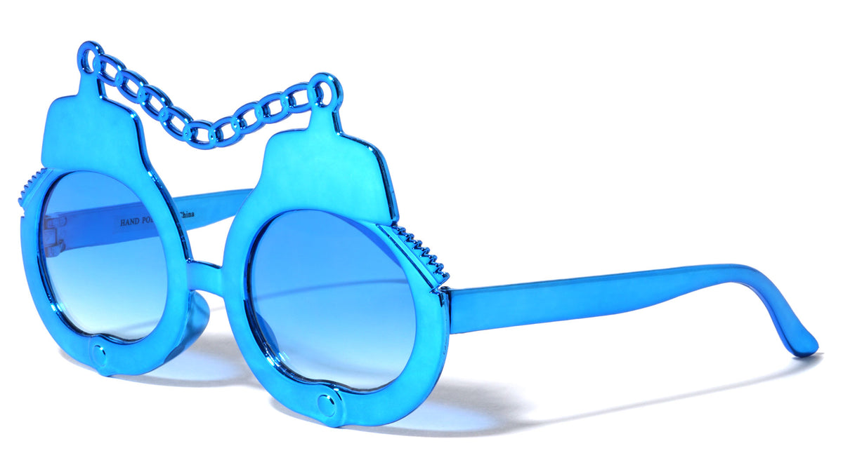 Chrome Color Party Handcuffs Wholesale Sunglasses