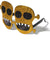 Oversized Skull Glitter Party Wholesale Sunglasses