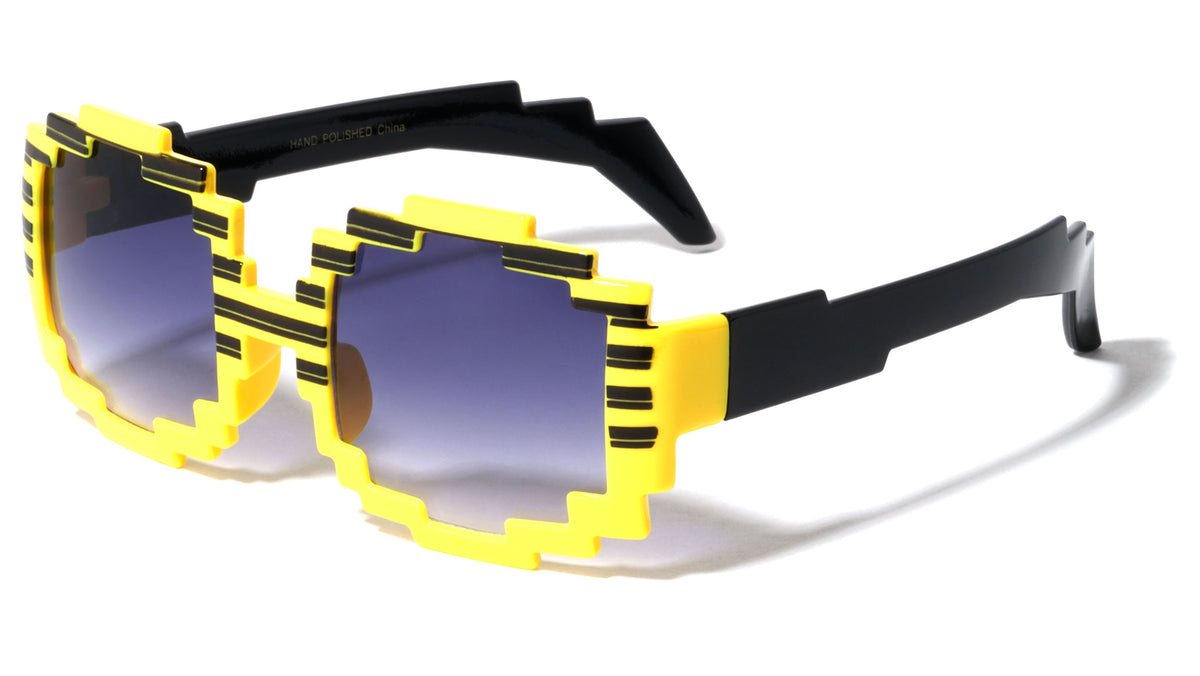 Blocks Square Circle Pixel Color Party Glasses