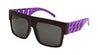 Flat Top Party Chain Temple Rectangle Wholesale Sunglasses